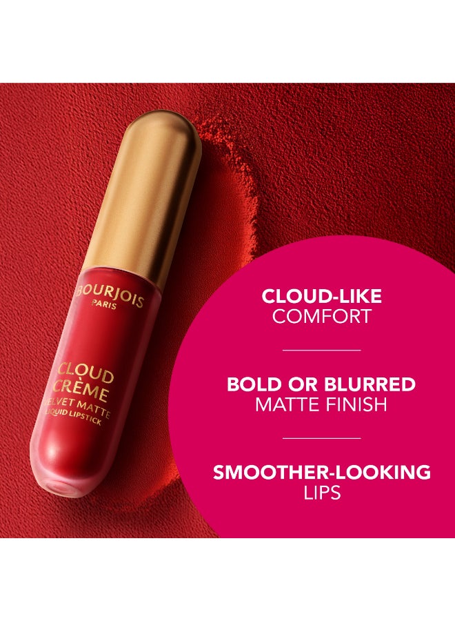 BOURJOIS PARIS Bourjois Cloud Crème Velvet Matte Liquid Lipstick - 01 - Rose Bonbon, 3ml - Image 4